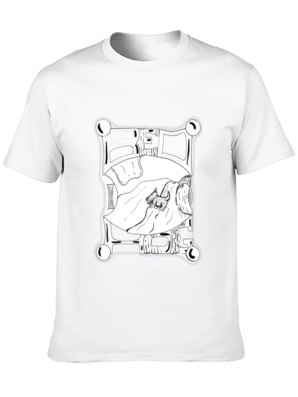 Dog in Bed Graphic T-Shirt - Black product image 8