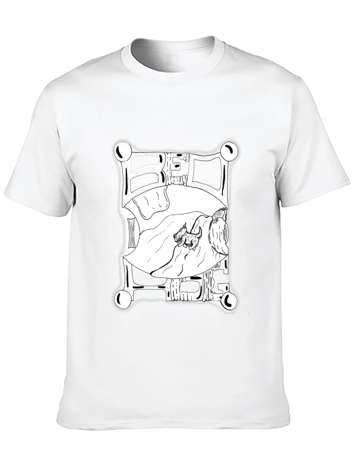 Dog in Bed Graphic T-Shirt - Black product image 8