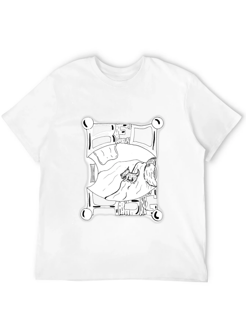 Dog in Bed Graphic T-Shirt - Black product image 10