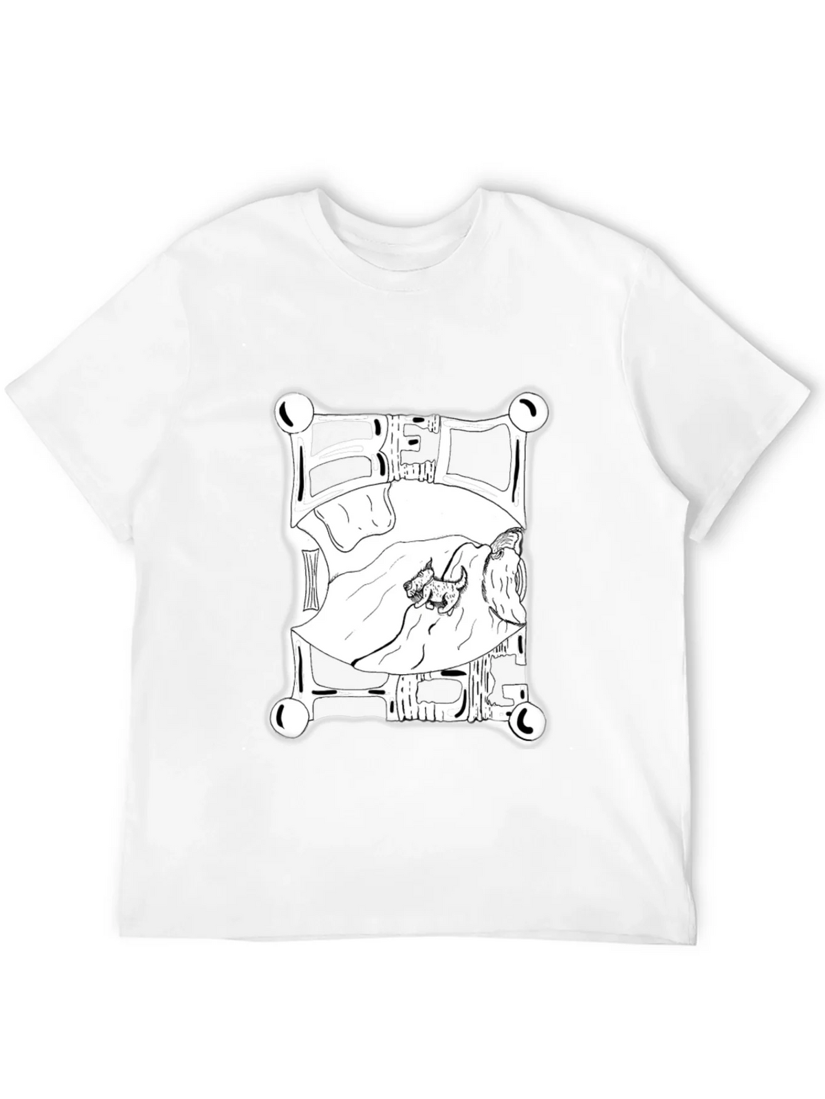 Dog in Bed Graphic T-Shirt - Black product image 10
