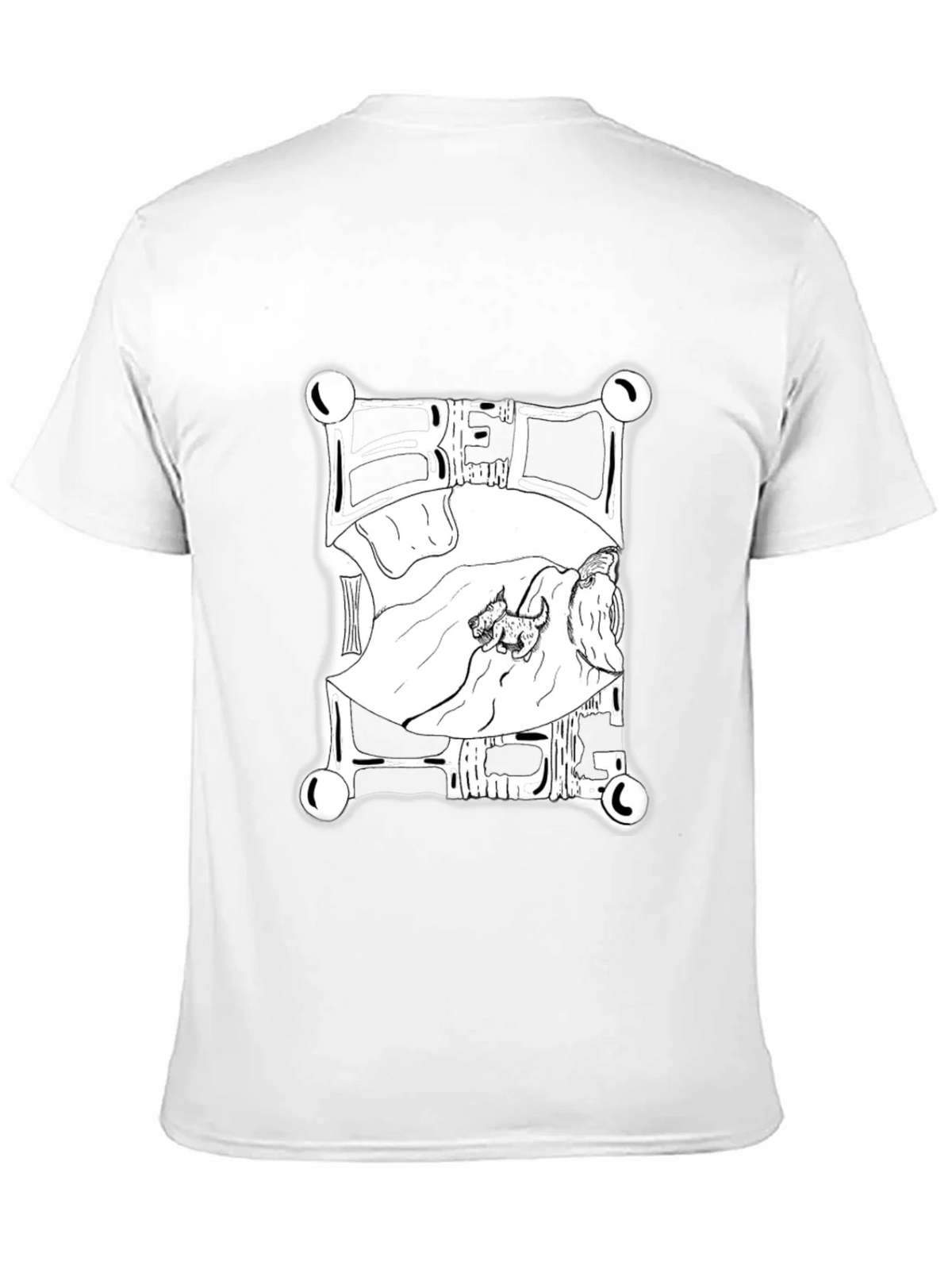 Dog in Bed Graphic T-Shirt - Black product image 9