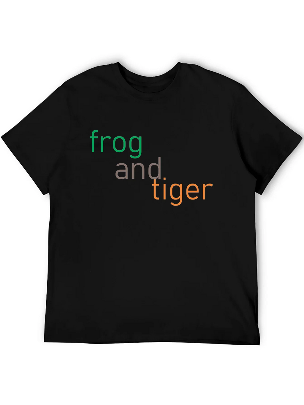 Frog and Tiger Graphic Tee - Black Cotton T-Shirt product image 5