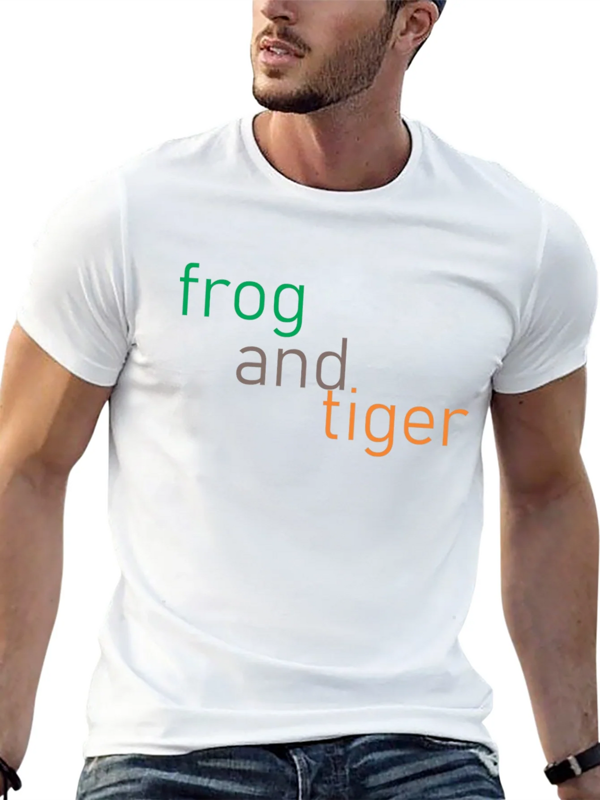Frog and Tiger Graphic Tee - Black Cotton T-Shirt product image 12