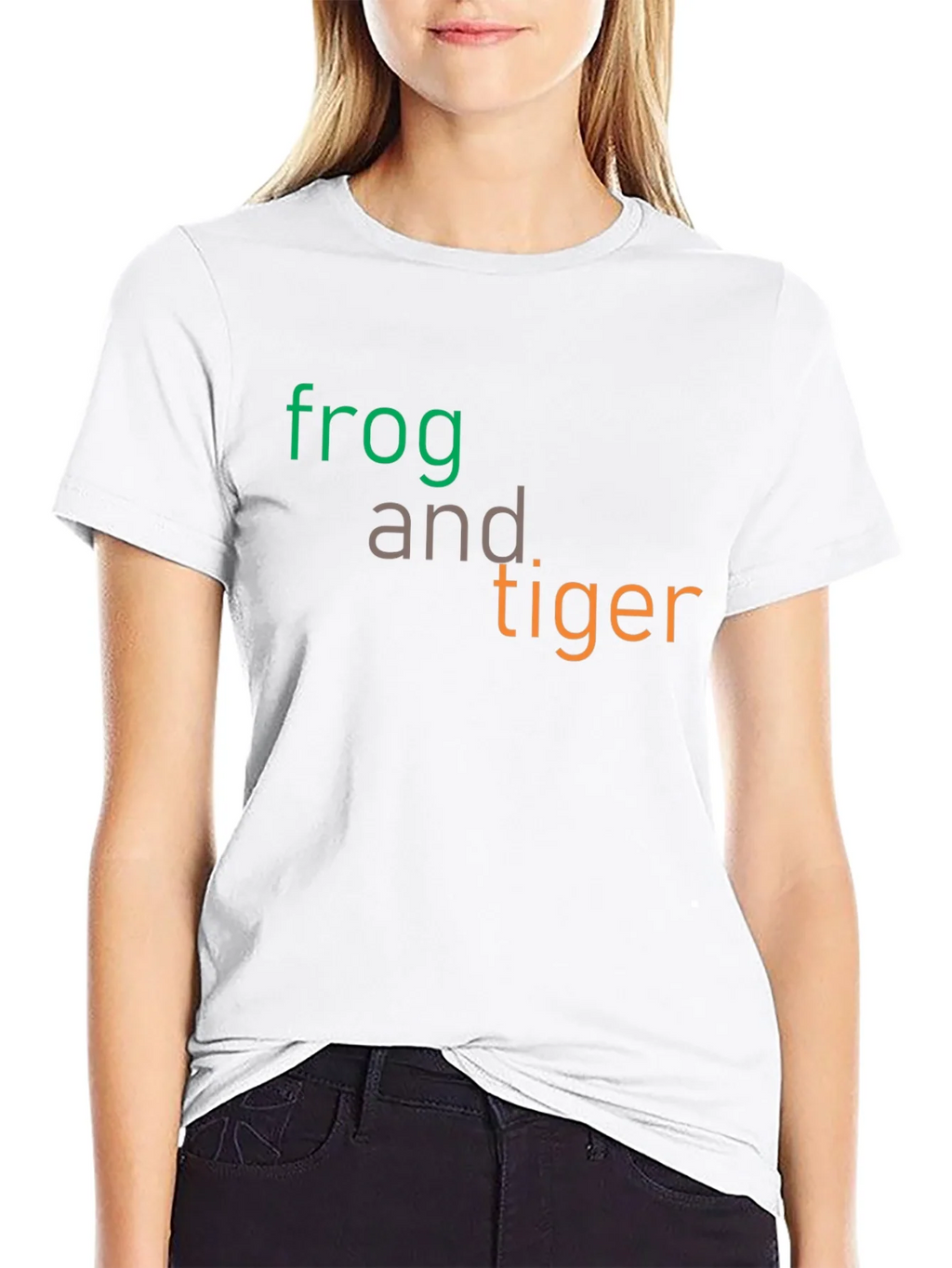 Frog and Tiger Graphic Tee - Black Cotton T-Shirt product image 8