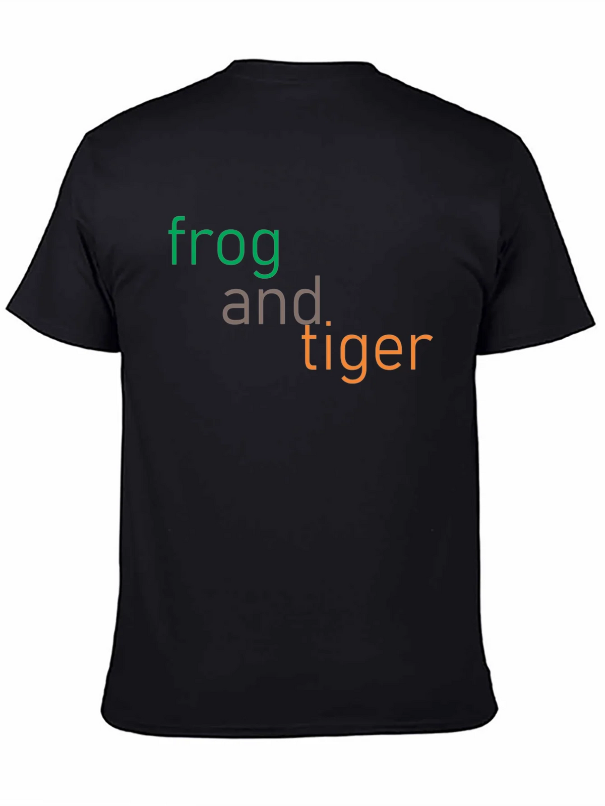Frog and Tiger Graphic Tee - Black Cotton T-Shirt product image 4