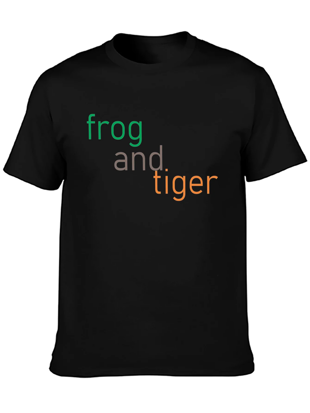 Frog and Tiger Graphic Tee - Black Cotton T-Shirt product image 3