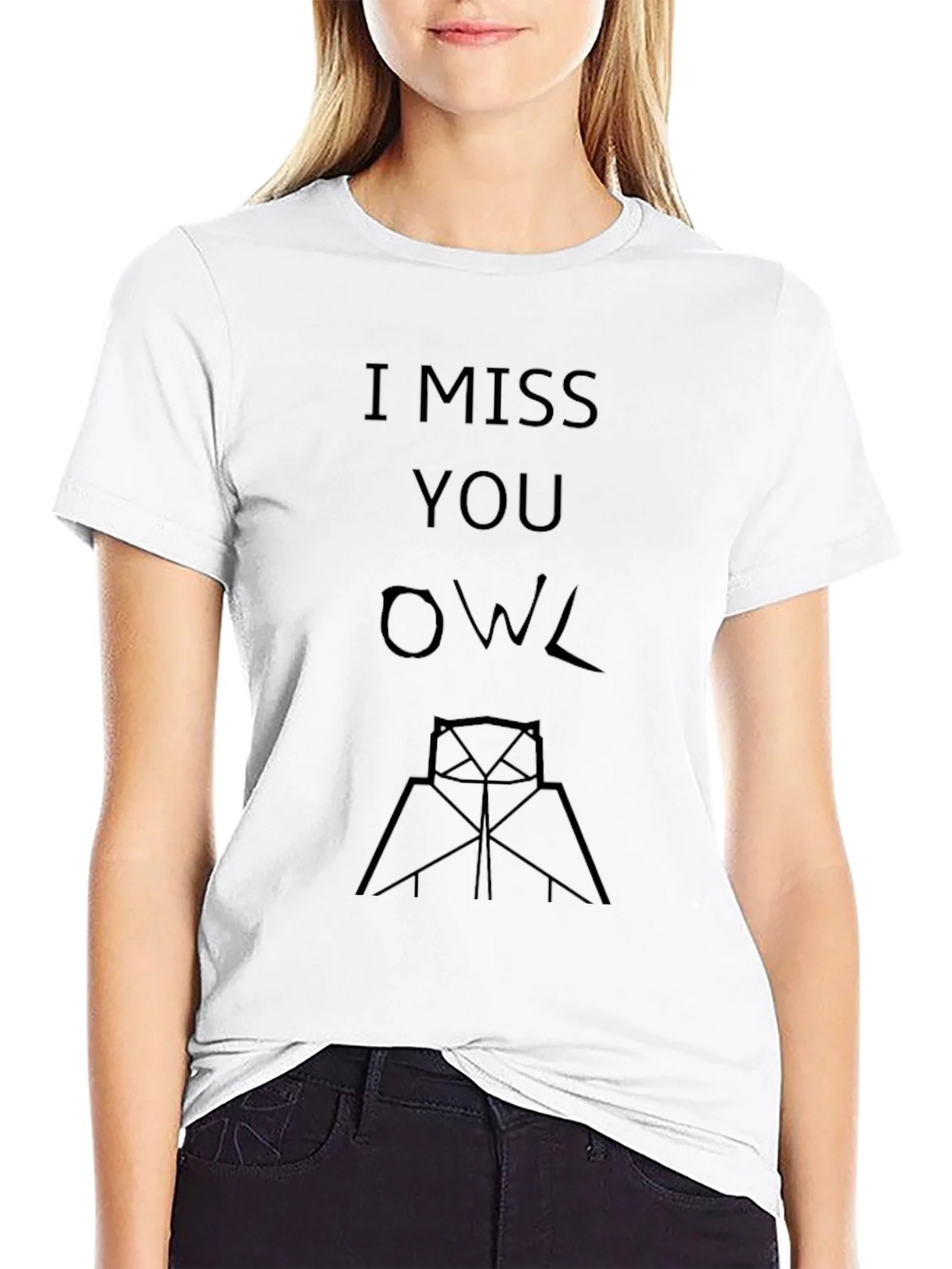 I Miss You Owl Graphic T-Shirt product image 8