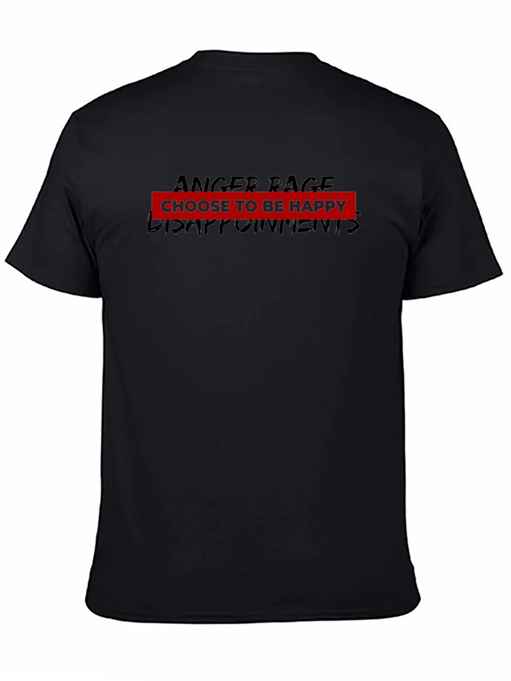 Choose To Be Happy Black Graphic Tee product image 4