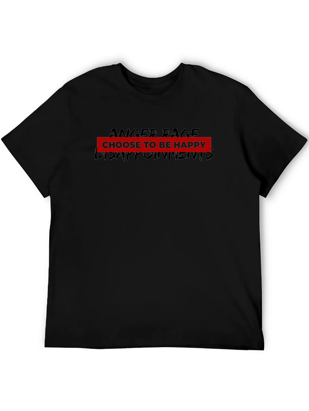 Choose To Be Happy Black Graphic Tee product image 5