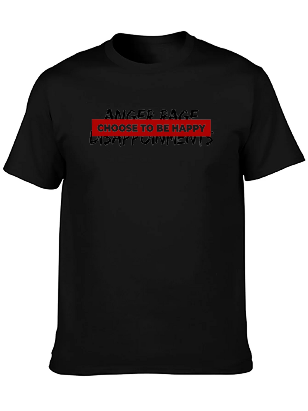 Choose To Be Happy Black Graphic Tee product image 3