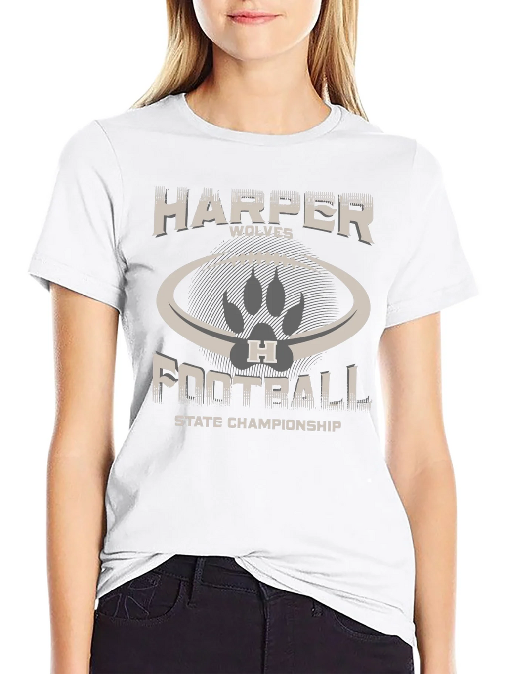 Harper Wolves Football State Championship T-Shirt product image 8