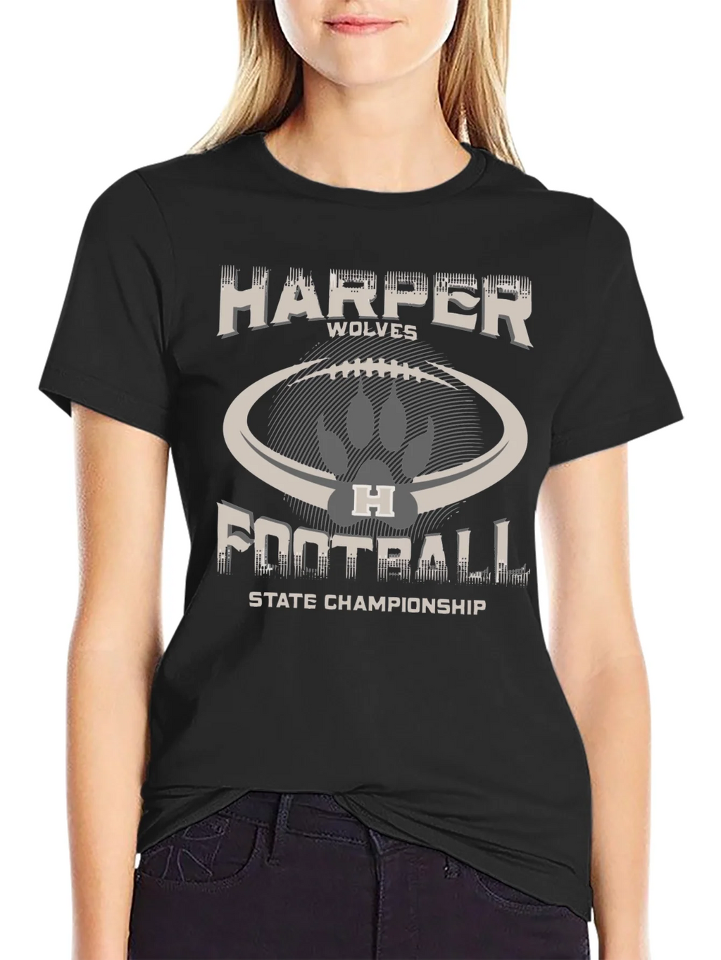 Harper Wolves Football State Championship T-Shirt product image 2