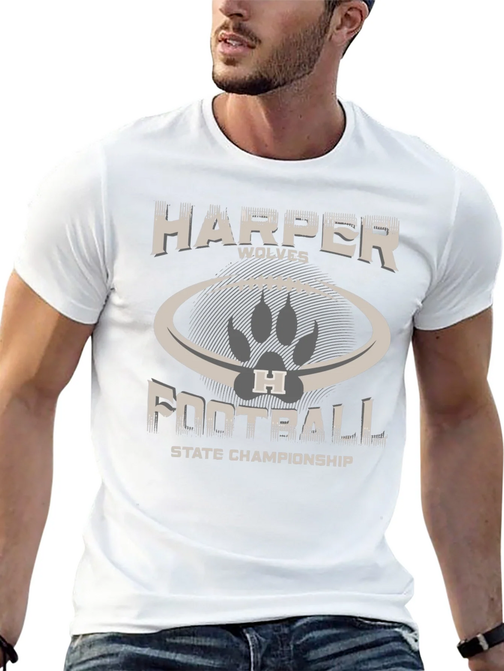 Harper Wolves Football State Championship T-Shirt product image 12