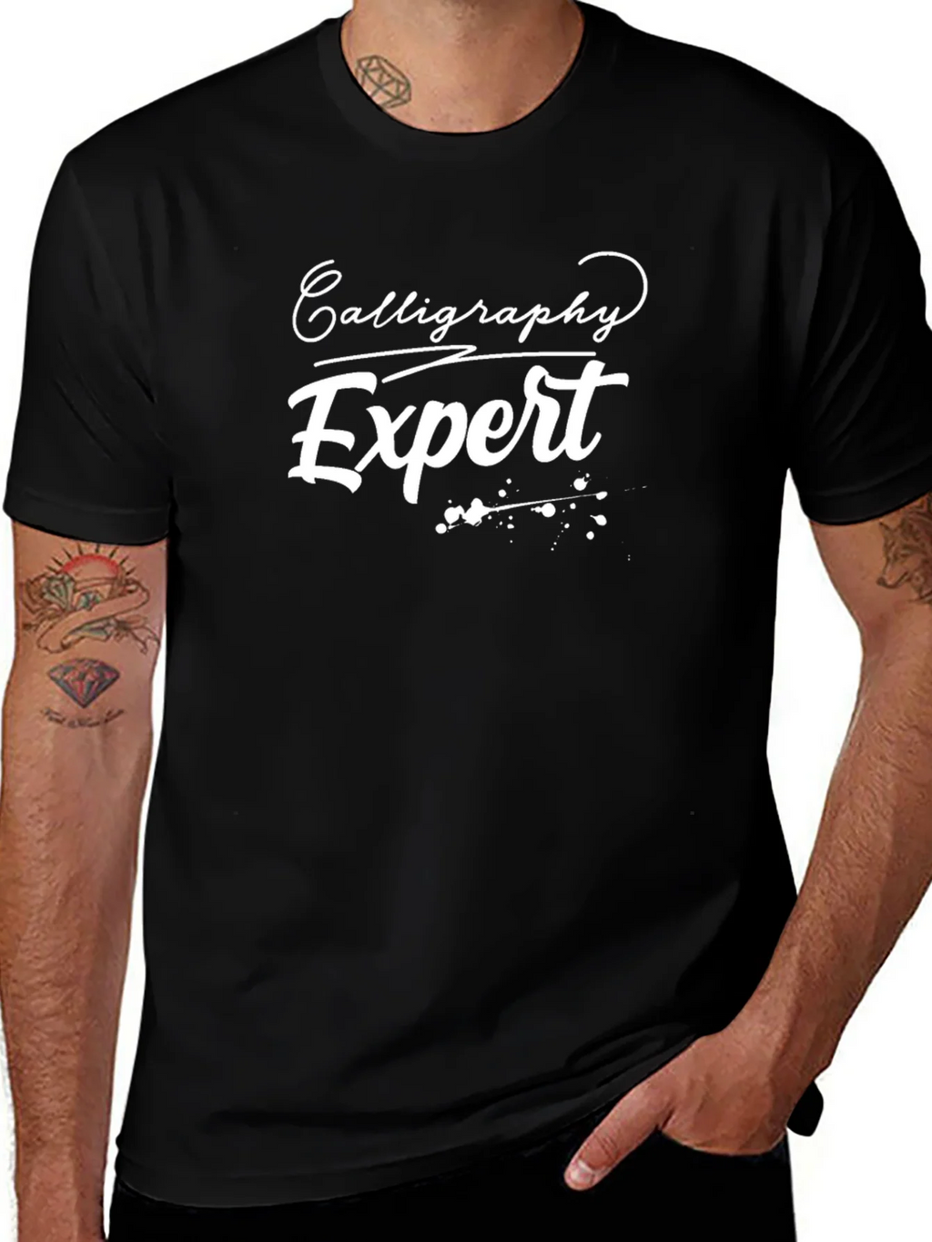 Calligraphy Expert Graphic T-Shirt - Black product image 1