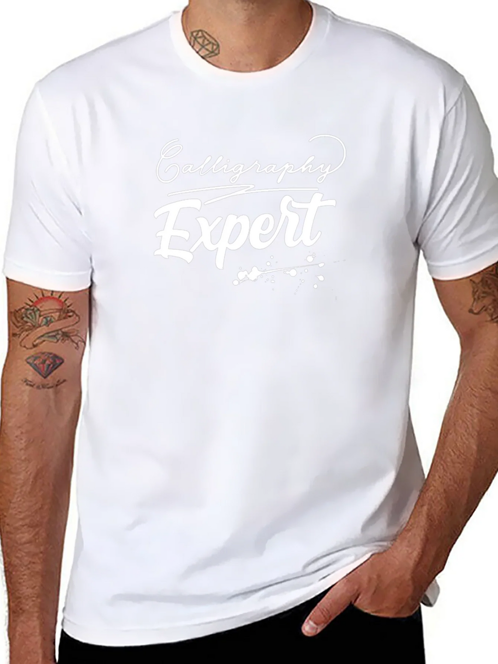 Calligraphy Expert Graphic T-Shirt - Black product image 7