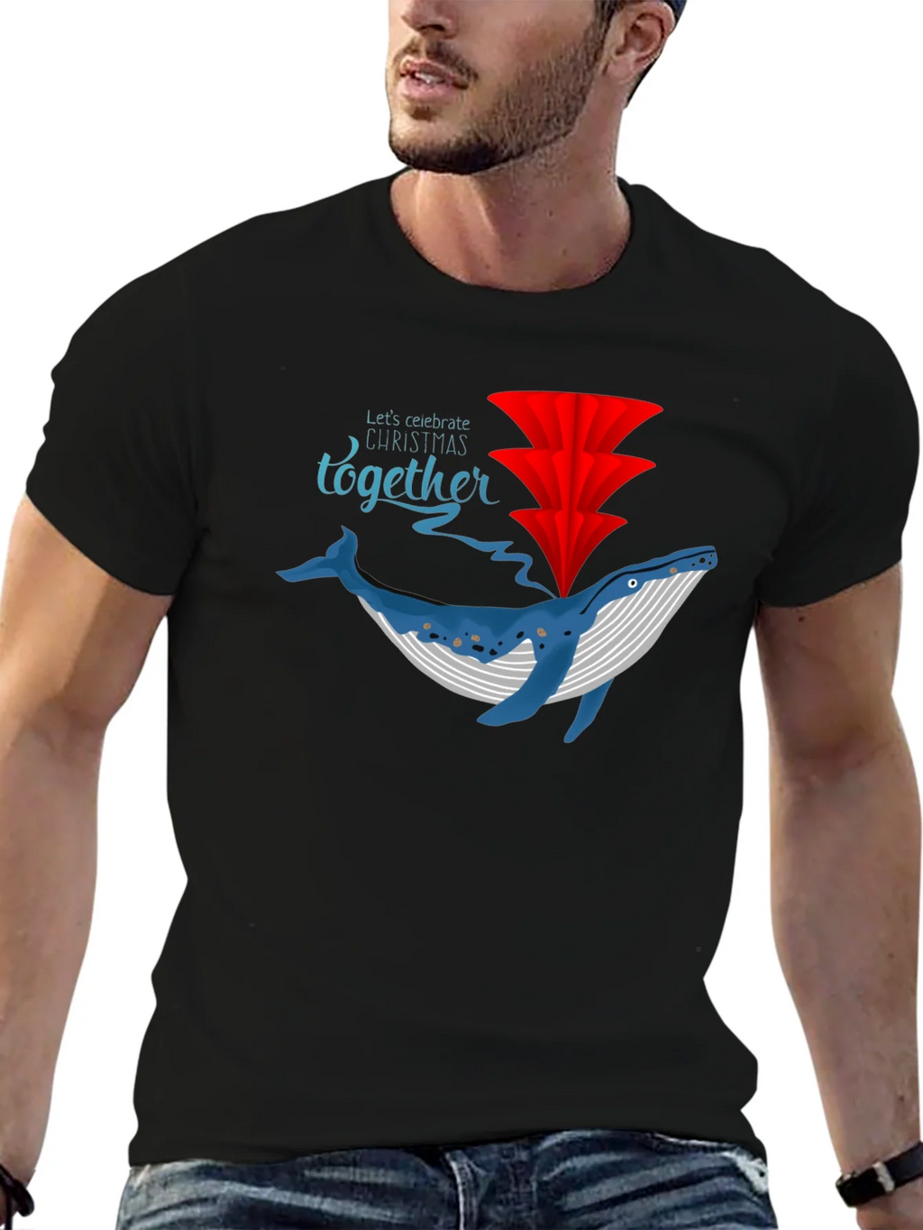 Whale Christmas Celebration T-Shirt product image 6