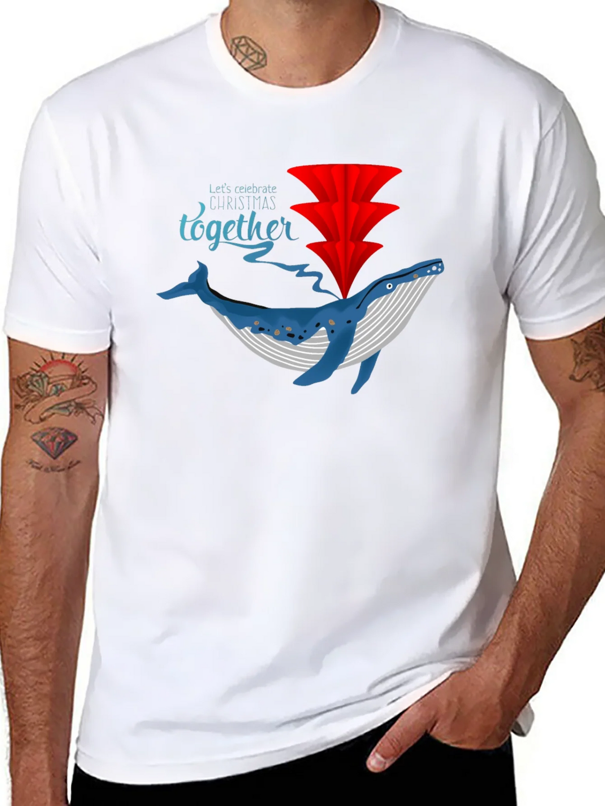 Whale Christmas Celebration T-Shirt product image 7