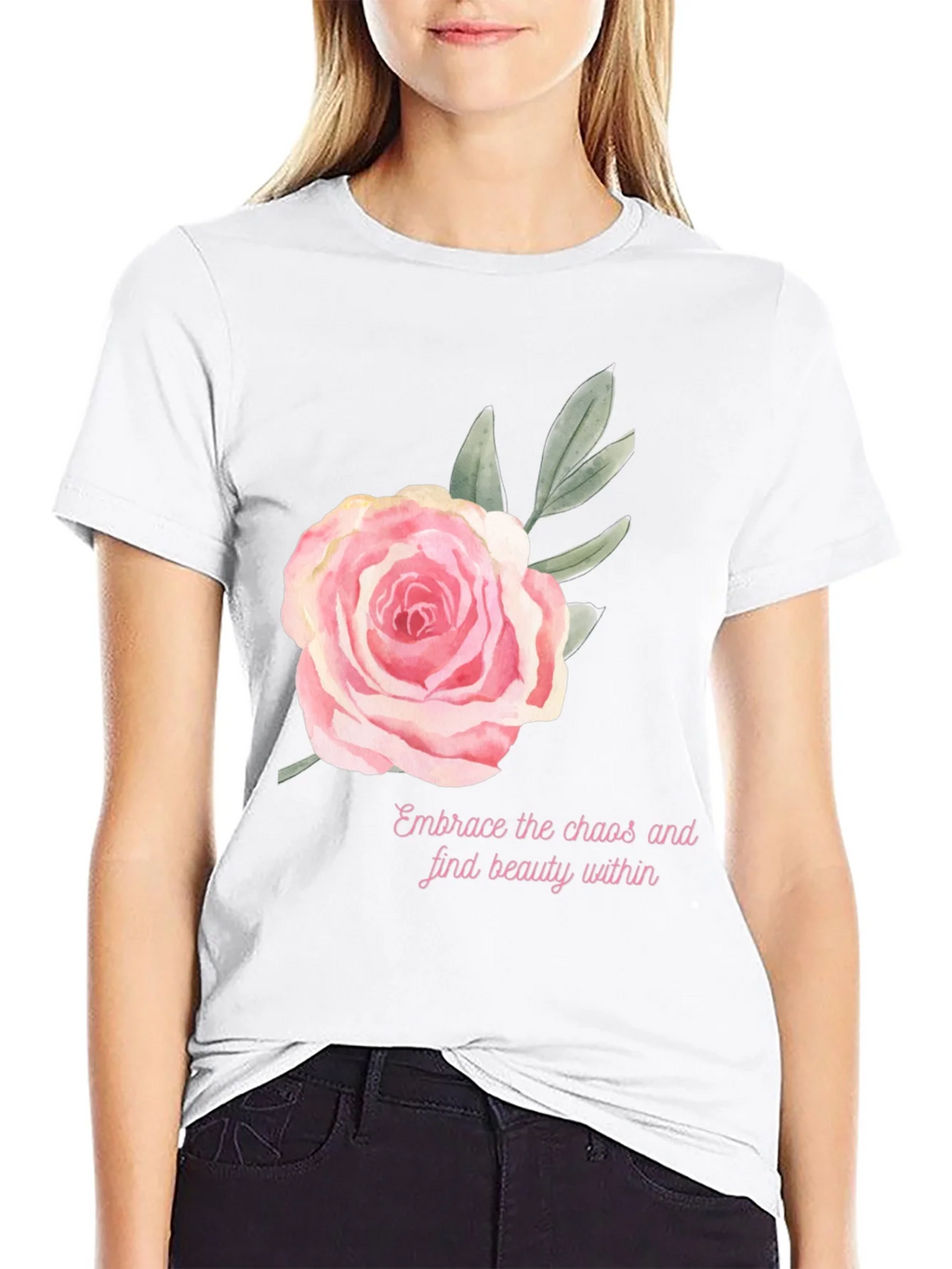 Floral Rose Graphic Tee - Embrace Beauty Within product image 8