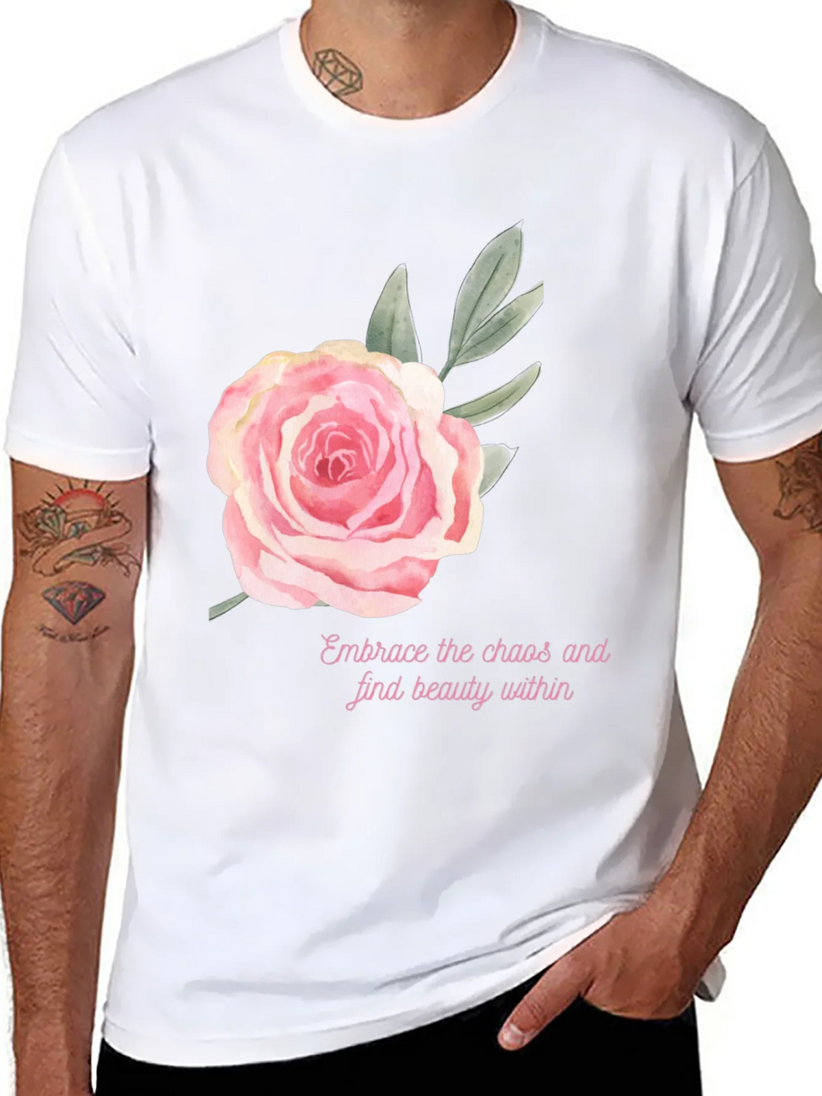 Floral Rose Graphic Tee - Embrace Beauty Within product image 7