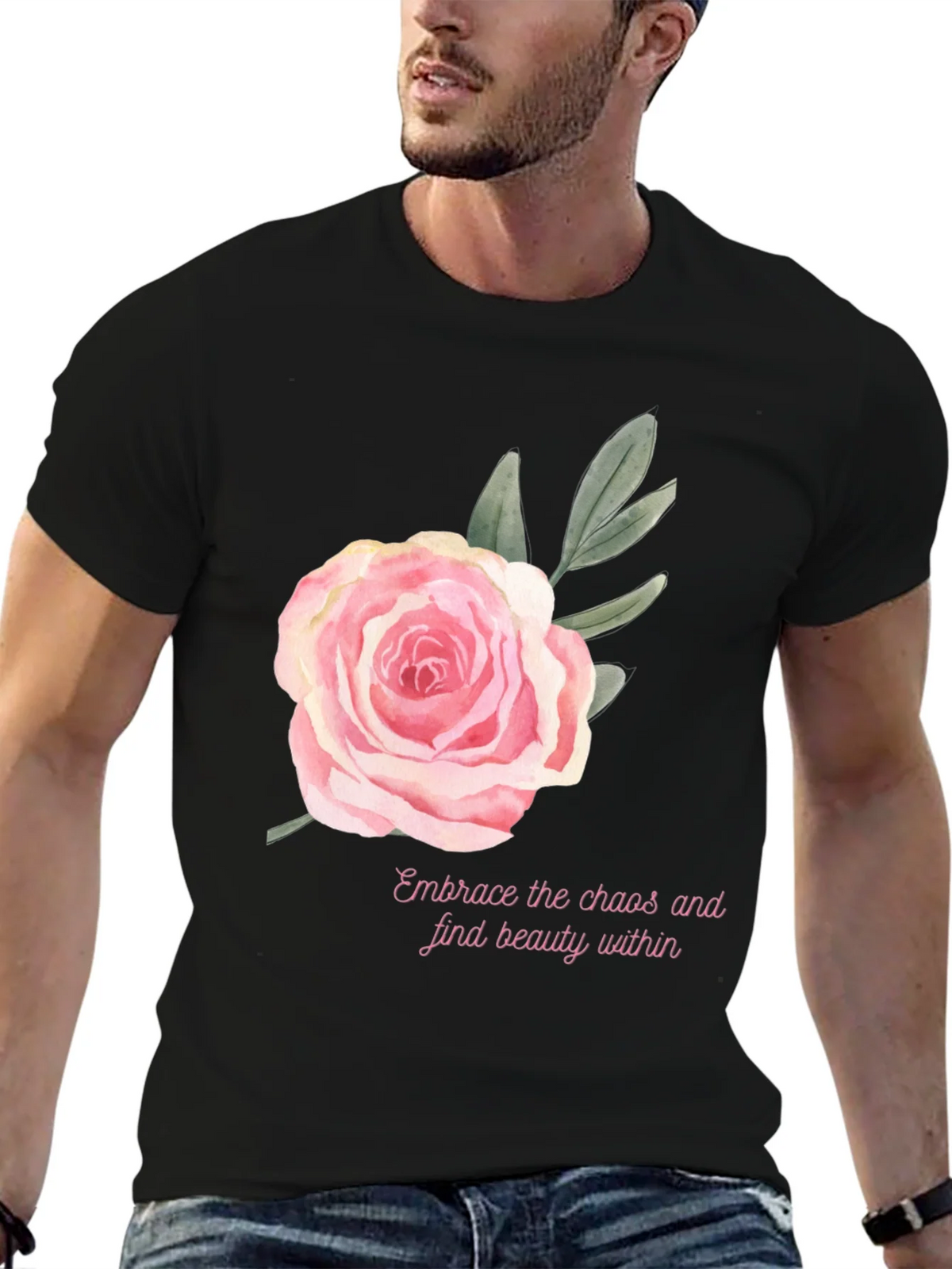 Floral Rose Graphic Tee - Embrace Beauty Within product image 6
