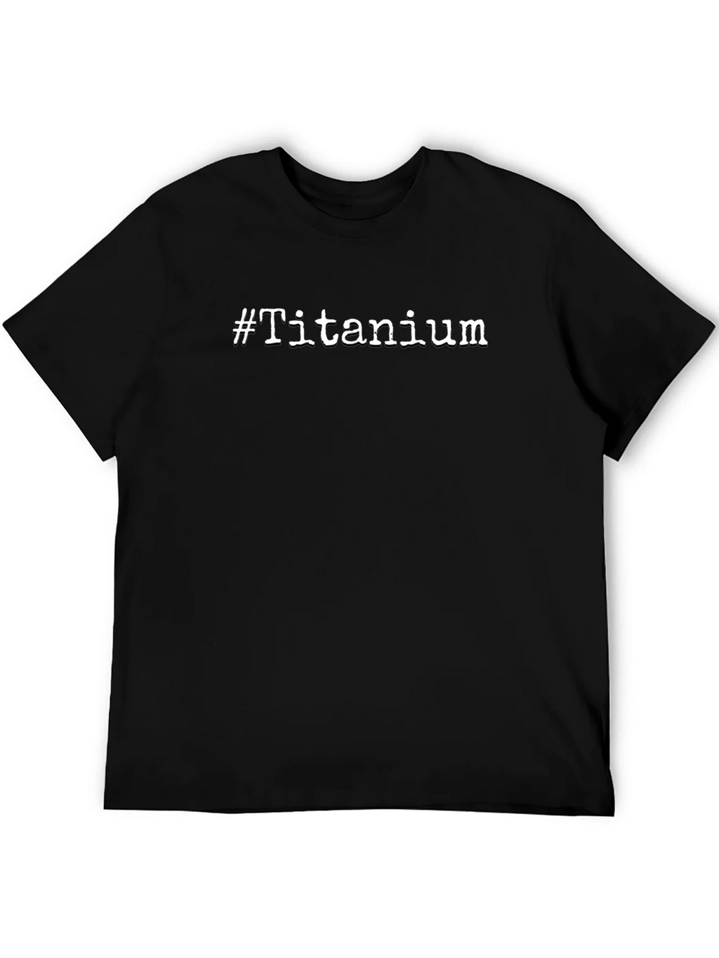 Titanium Hashtag Black Graphic T-Shirt product image 4