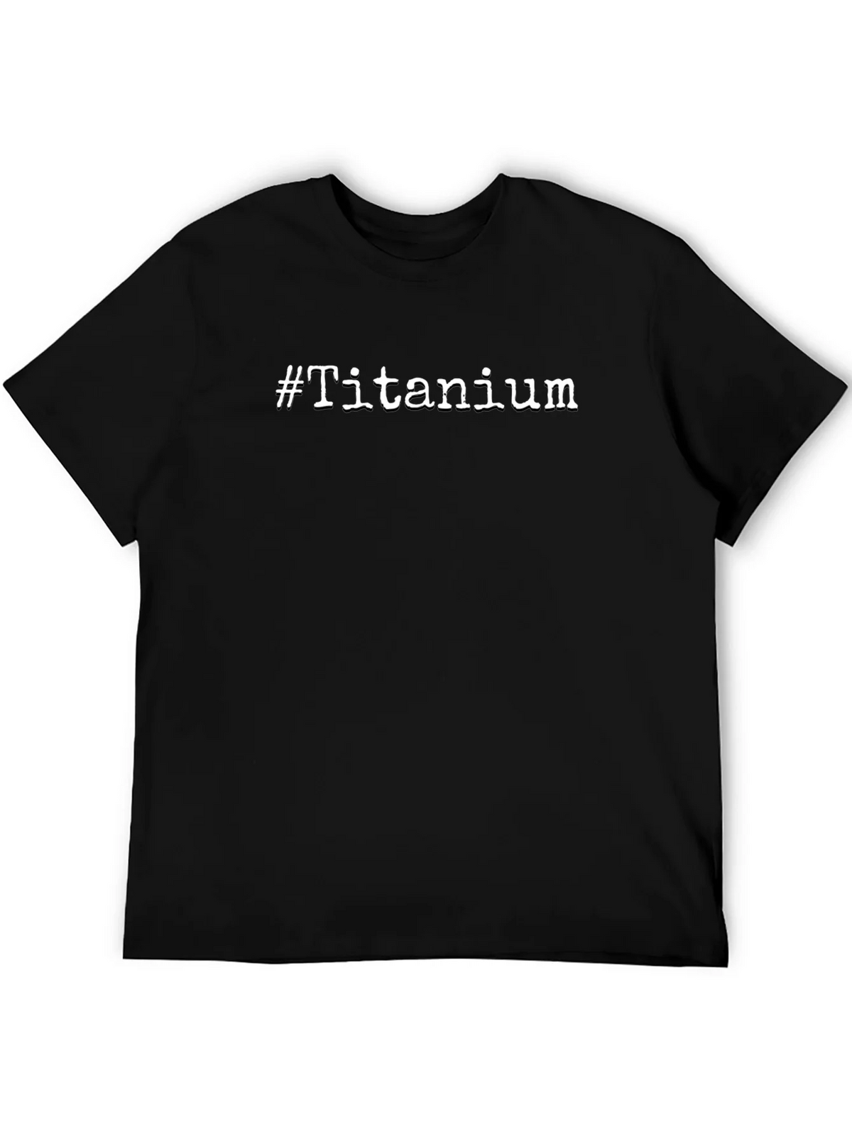 Titanium Hashtag Black Graphic T-Shirt product image 4