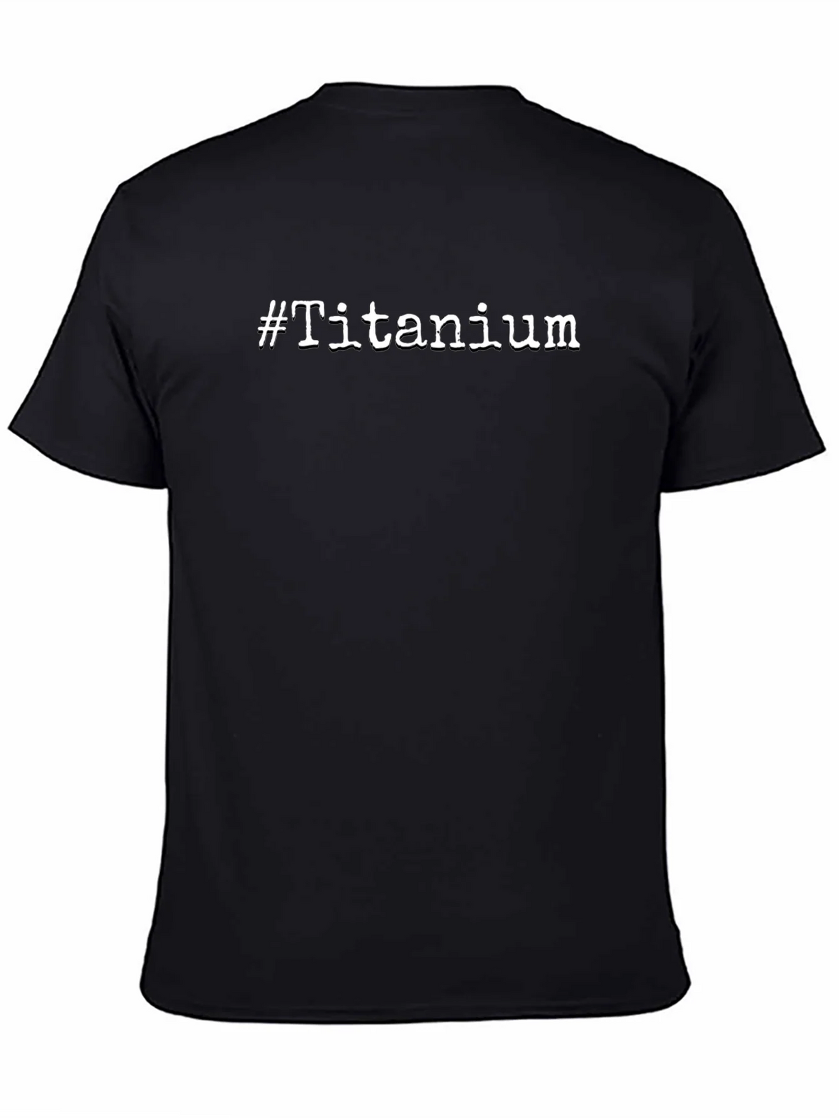 Titanium Hashtag Black Graphic T-Shirt product image 3