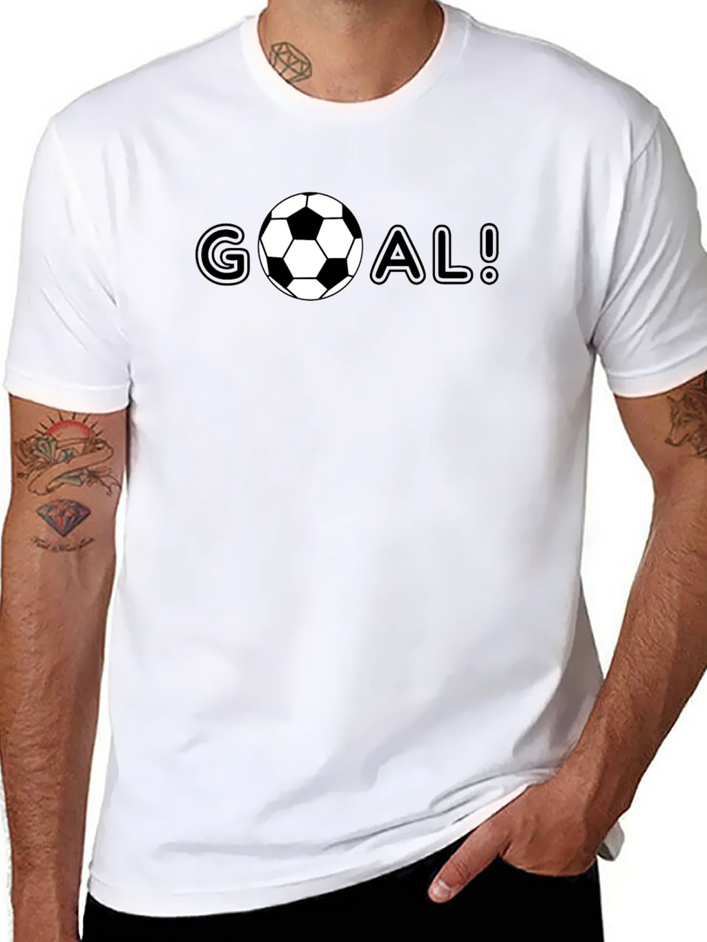 Goal! Soccer Ball Graphic Tee - Black Cotton T-Shirt product image 6