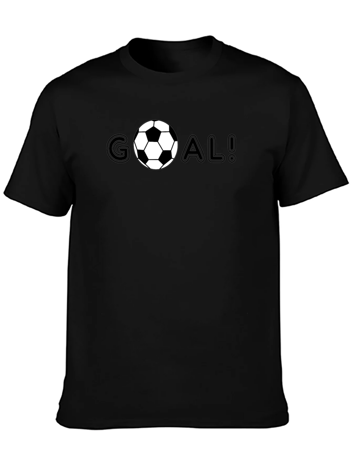 Goal! Soccer Ball Graphic Tee - Black Cotton T-Shirt product image 3