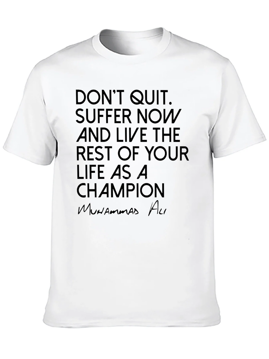 Motivational Muhammad Ali Black T-Shirt product image 9