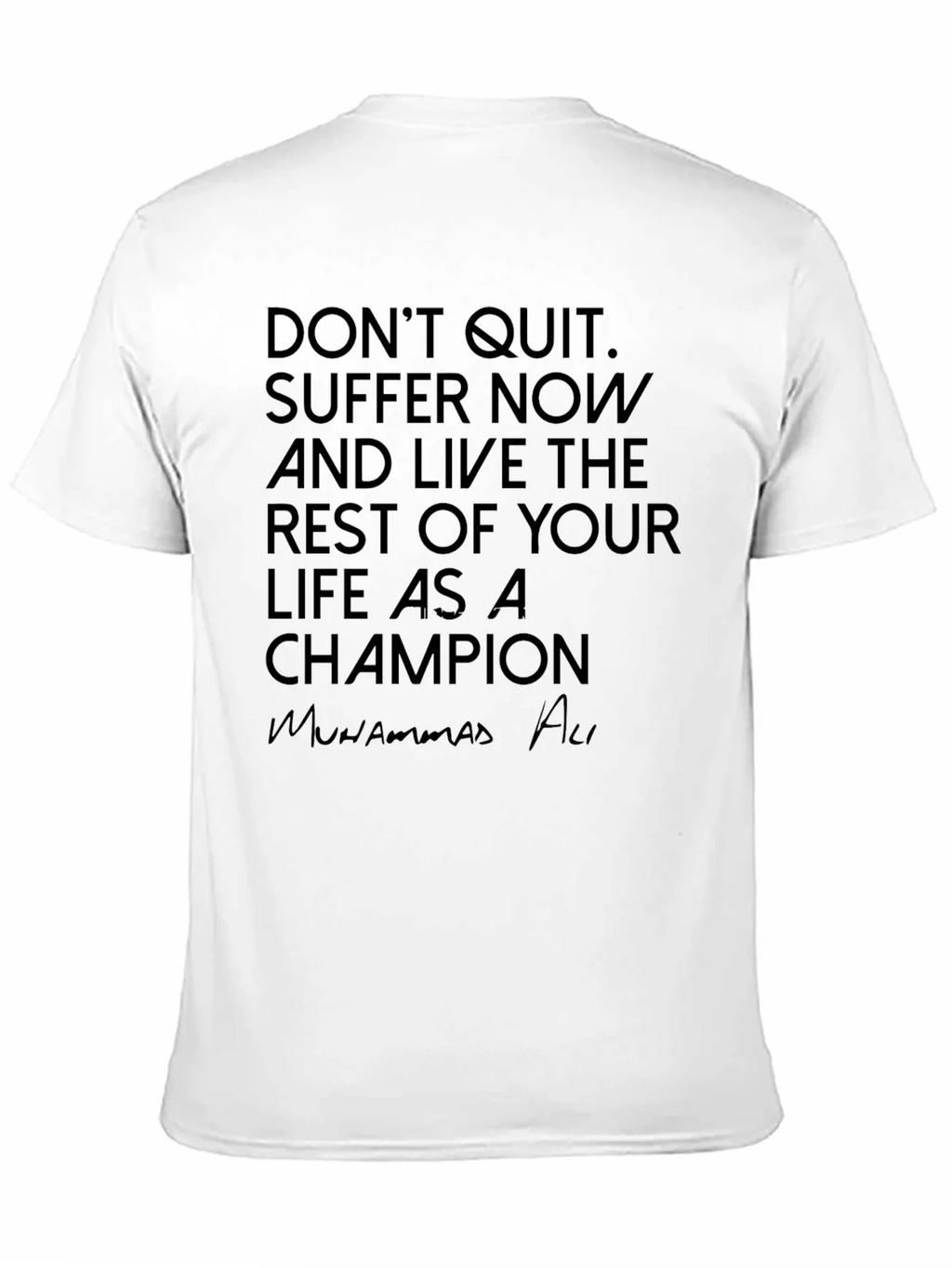 Motivational Muhammad Ali Black T-Shirt product image 10
