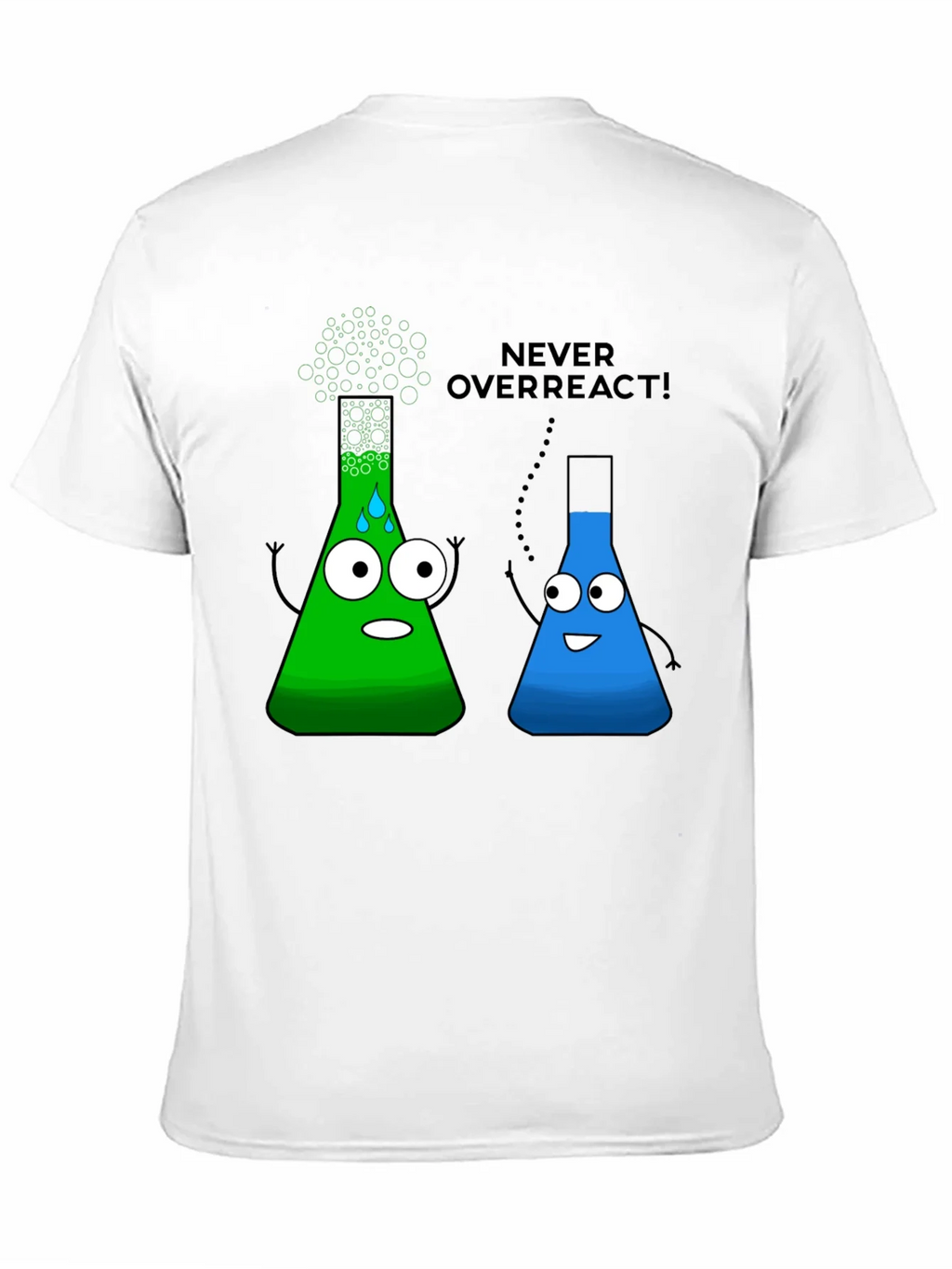 Never Overreact! Science Humor Black T-Shirt product image 8