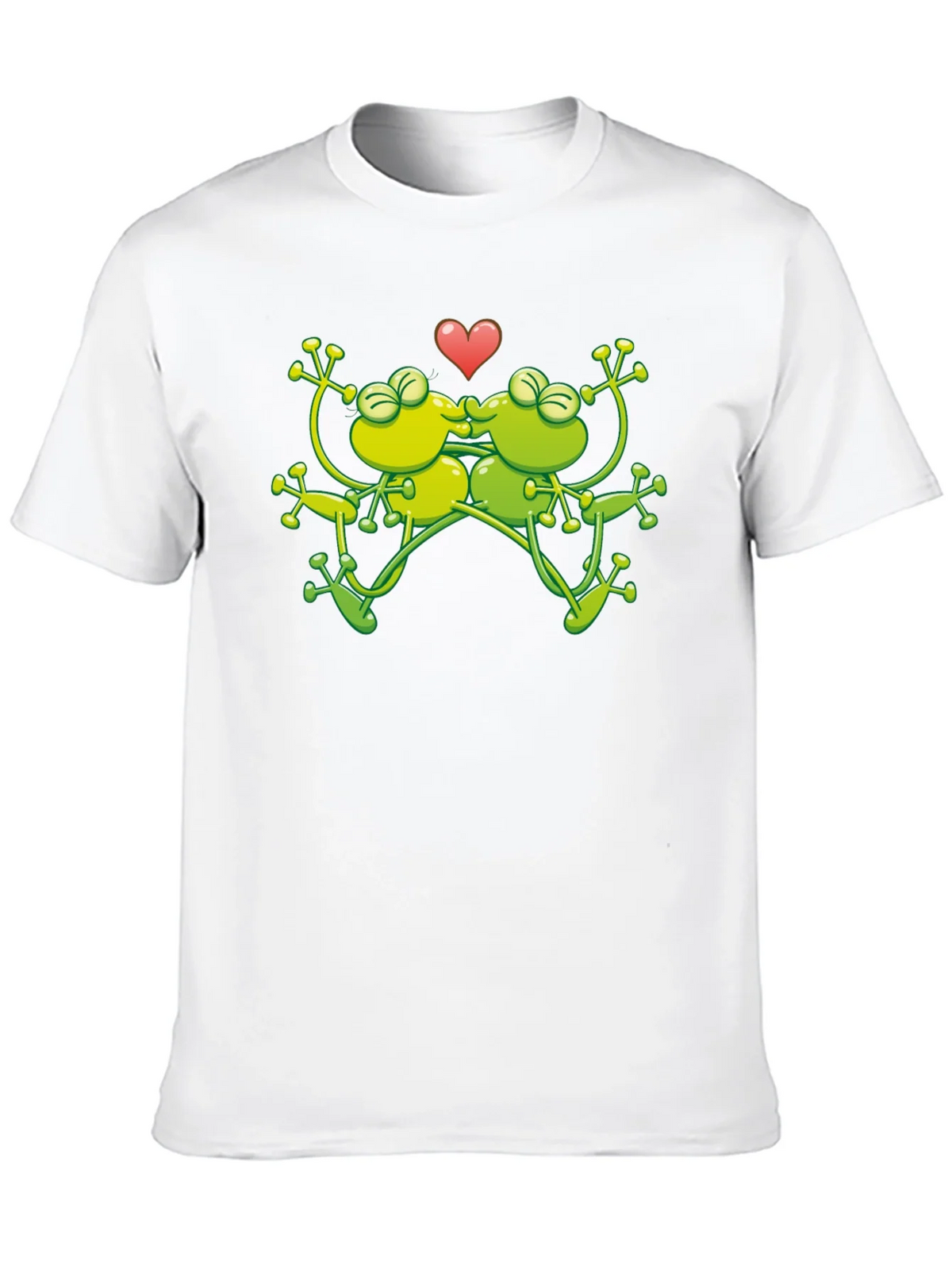 Kissing Frogs Graphic Black T-Shirt product image 9