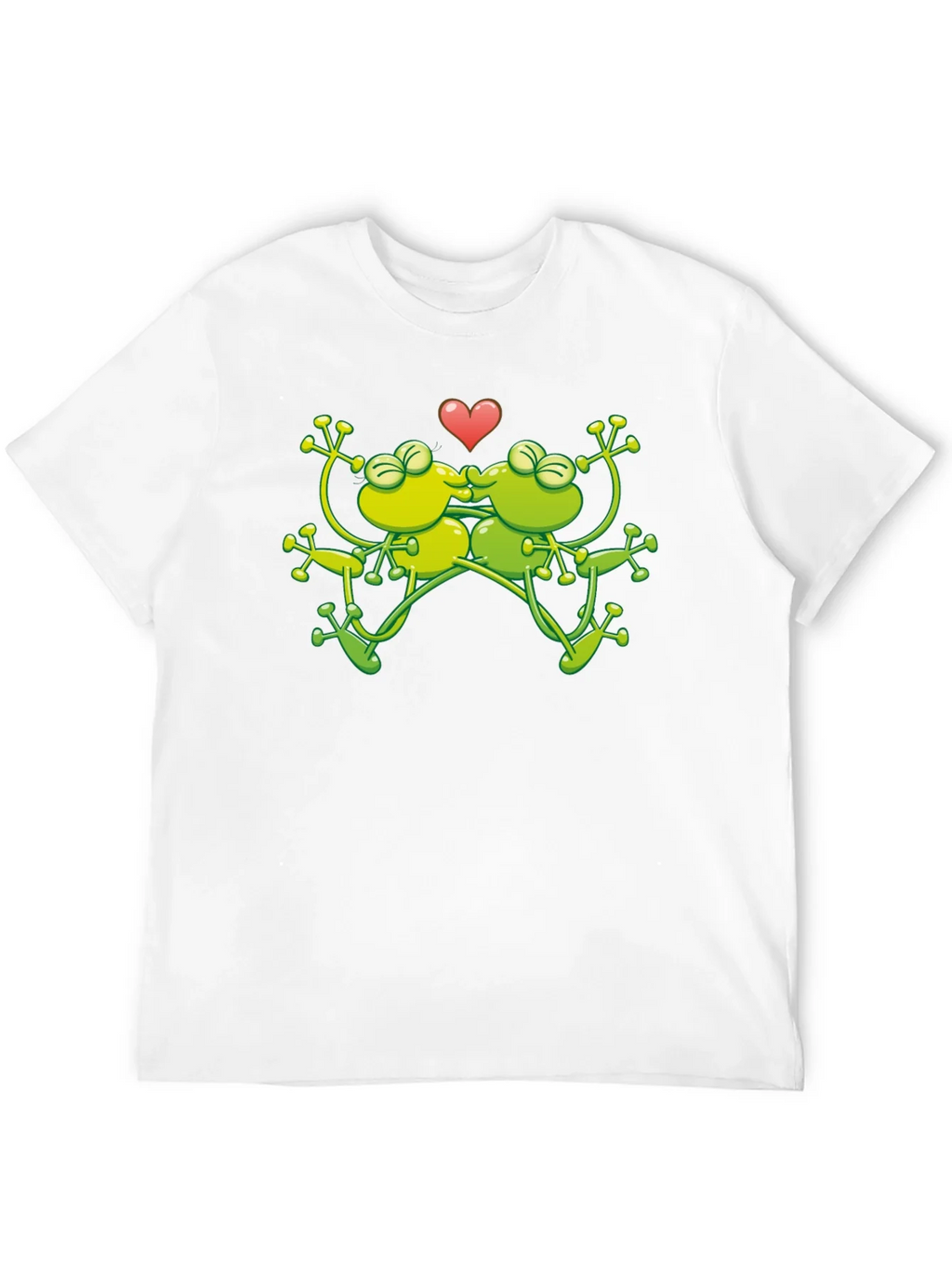 Kissing Frogs Graphic Black T-Shirt product image 11