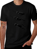Swimmer Silhouette Graphic T-Shirt - Stylish Black Tee product image 1
