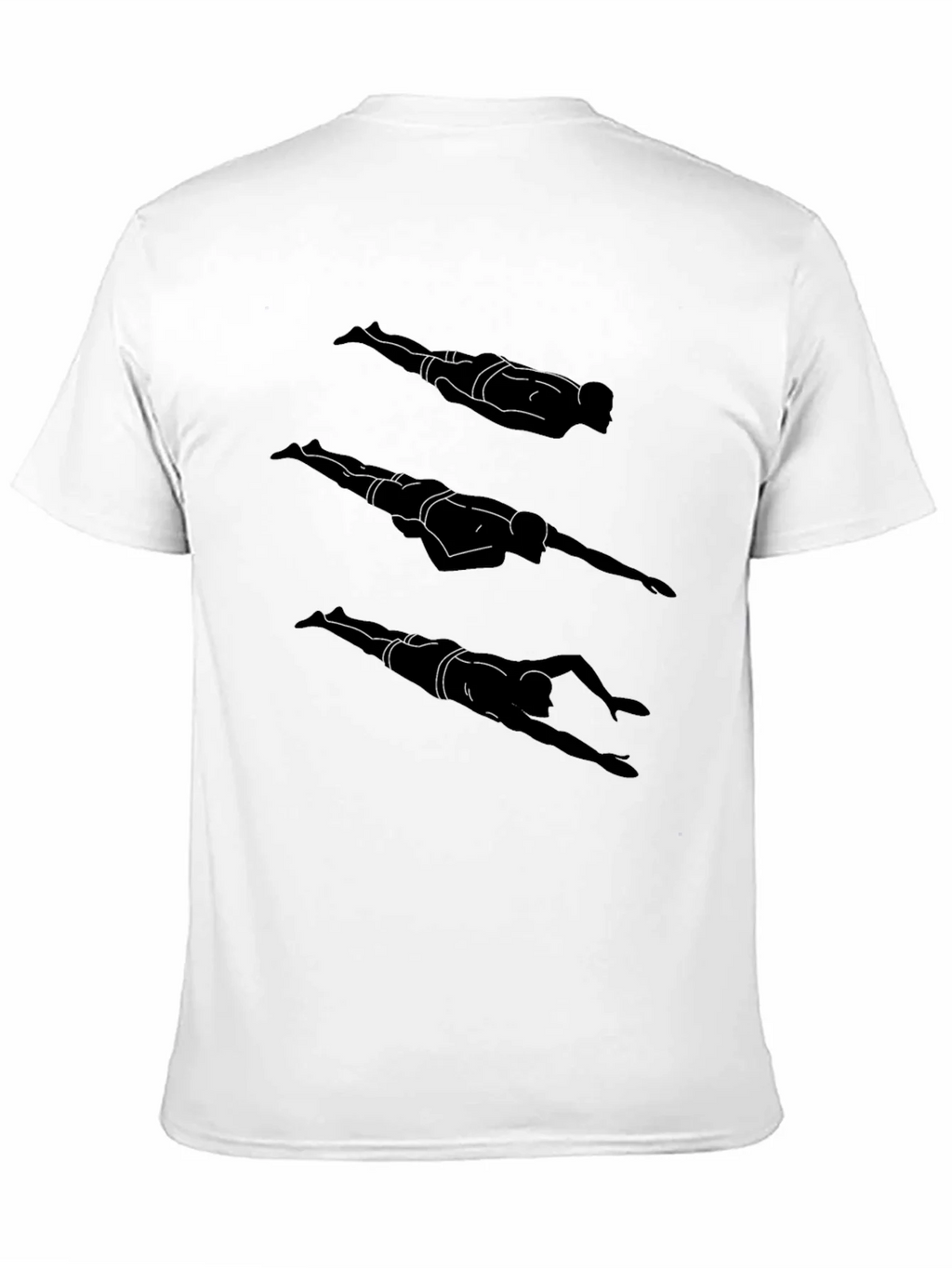 Swimmer Silhouette Graphic T-Shirt - Stylish Black Tee product image 8