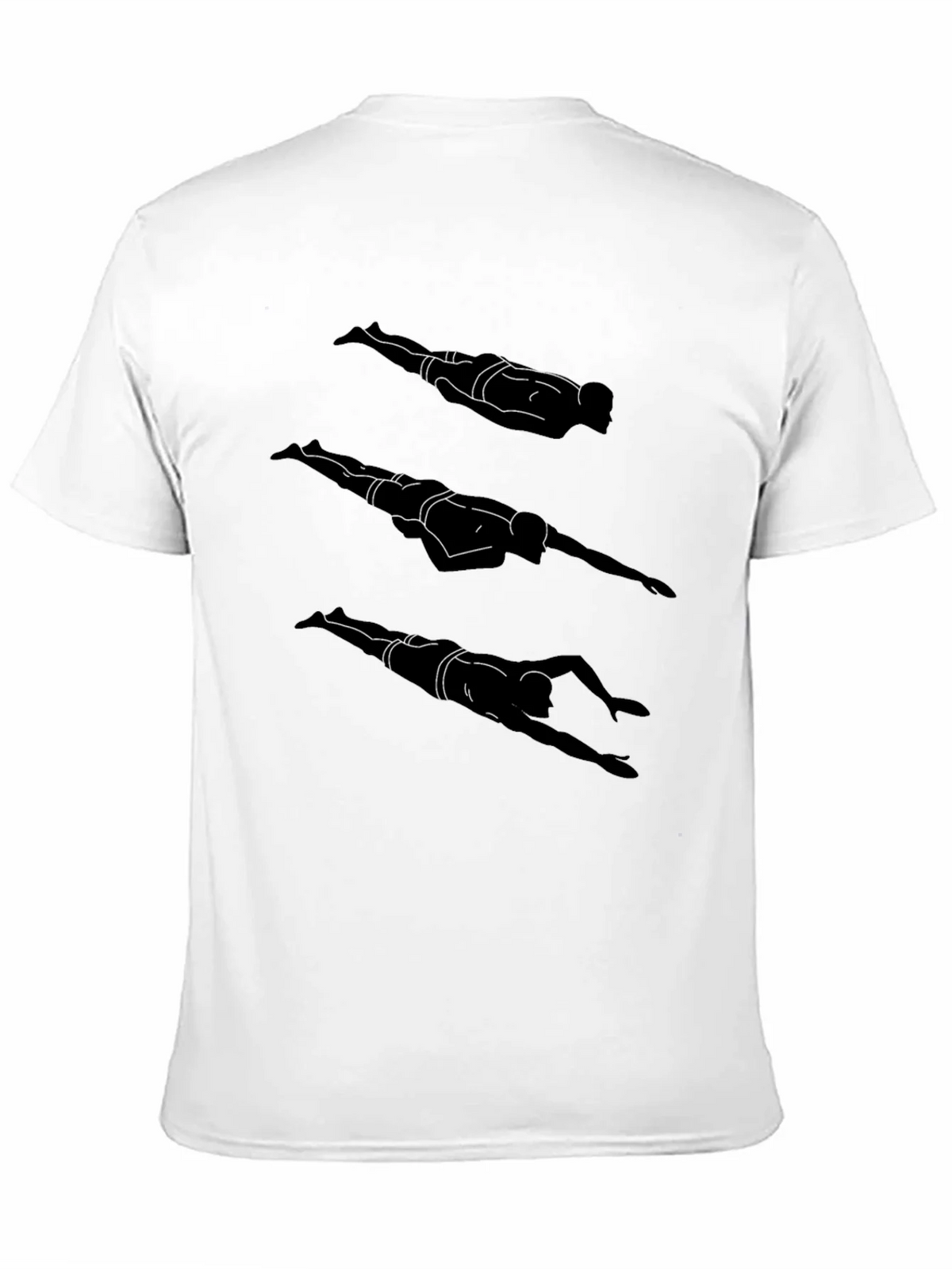 Swimmer Silhouette Graphic T-Shirt - Stylish Black Tee product image 8