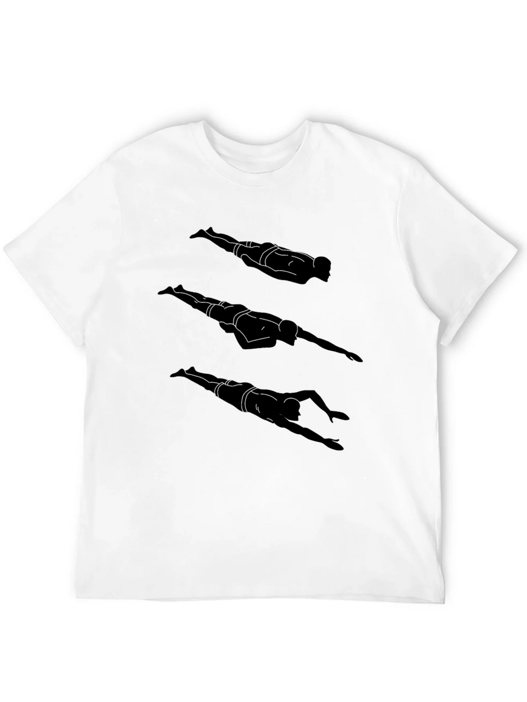Swimmer Silhouette Graphic T-Shirt - Stylish Black Tee product image 9