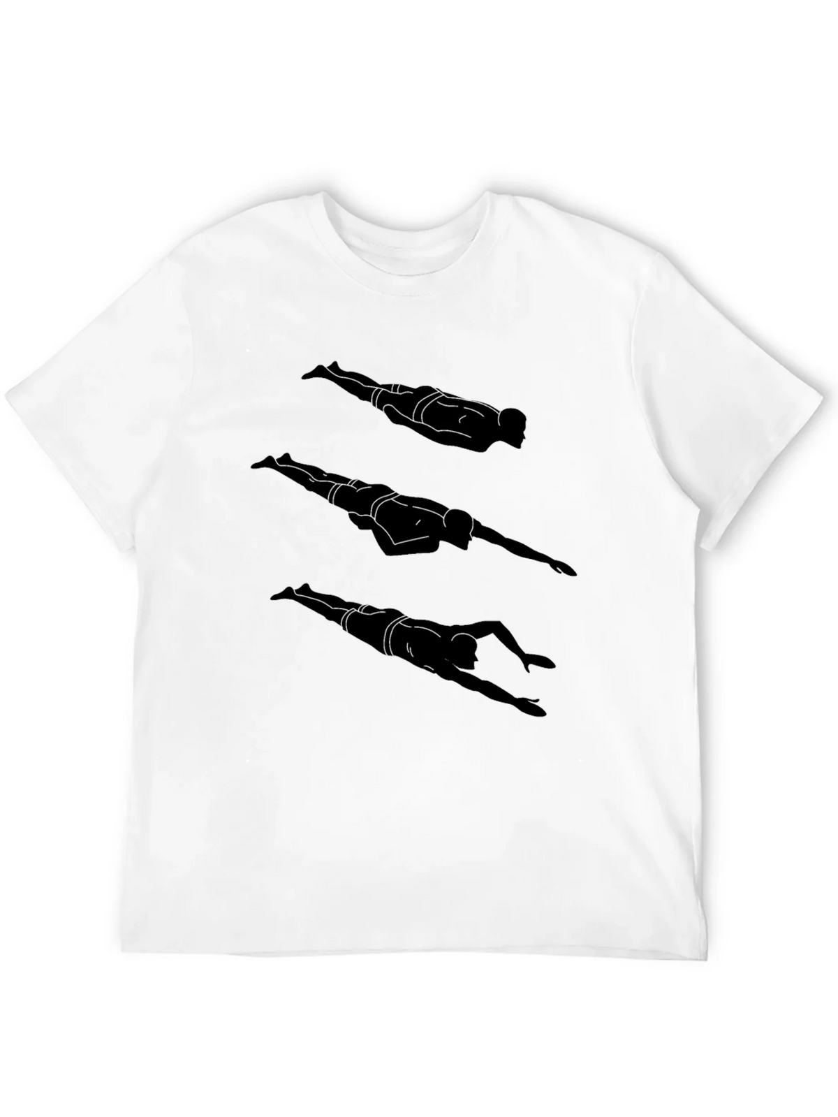 Swimmer Silhouette Graphic T-Shirt - Stylish Black Tee product image 9