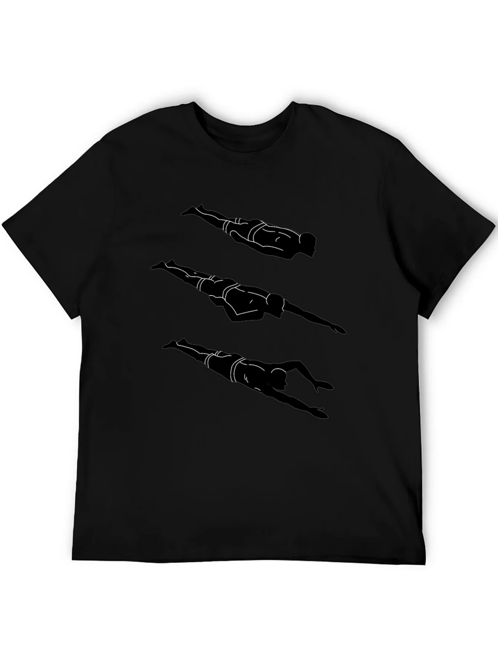 Swimmer Silhouette Graphic T-Shirt - Stylish Black Tee product image 4