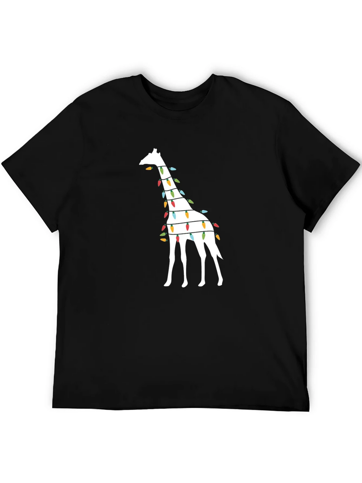 Festive Giraffe Christmas Lights T-Shirt product image 5