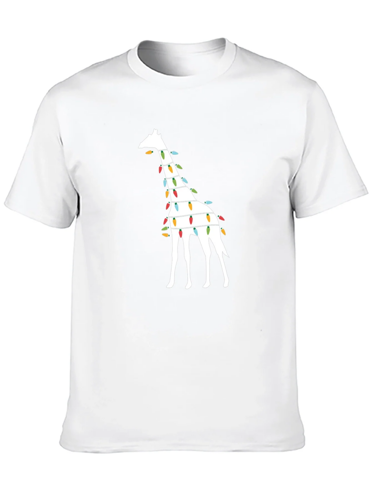 Festive Giraffe Christmas Lights T-Shirt product image 9