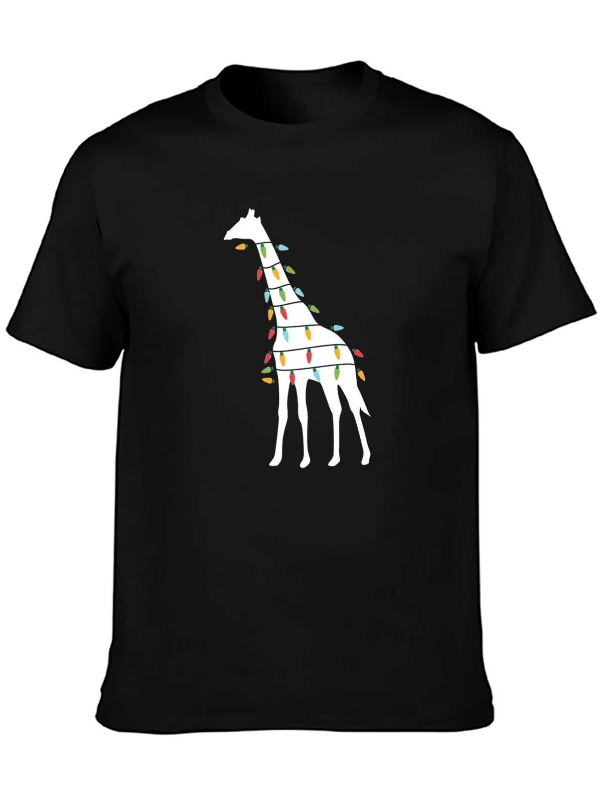 Festive Giraffe Christmas Lights T-Shirt product image 3