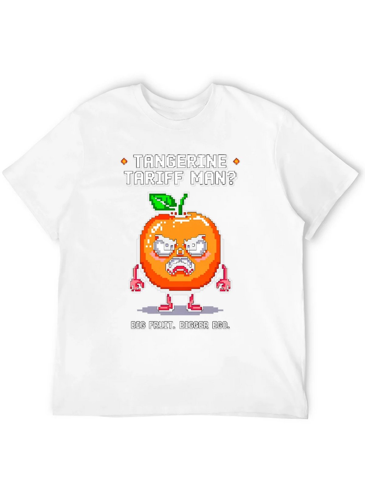 Tangerine Tariff Man Graphic Tee - Big Fruit Bigger Ego! product image 11