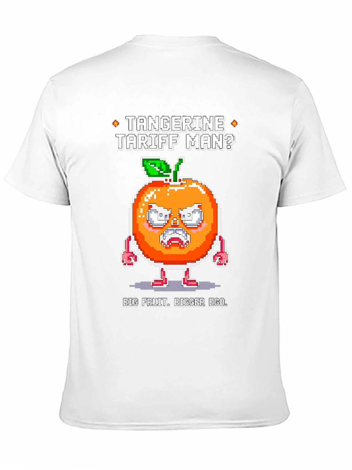 Tangerine Tariff Man Graphic Tee - Big Fruit Bigger Ego! product image 10