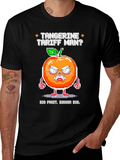 Tangerine Tariff Man Graphic Tee - Big Fruit Bigger Ego! product image 1