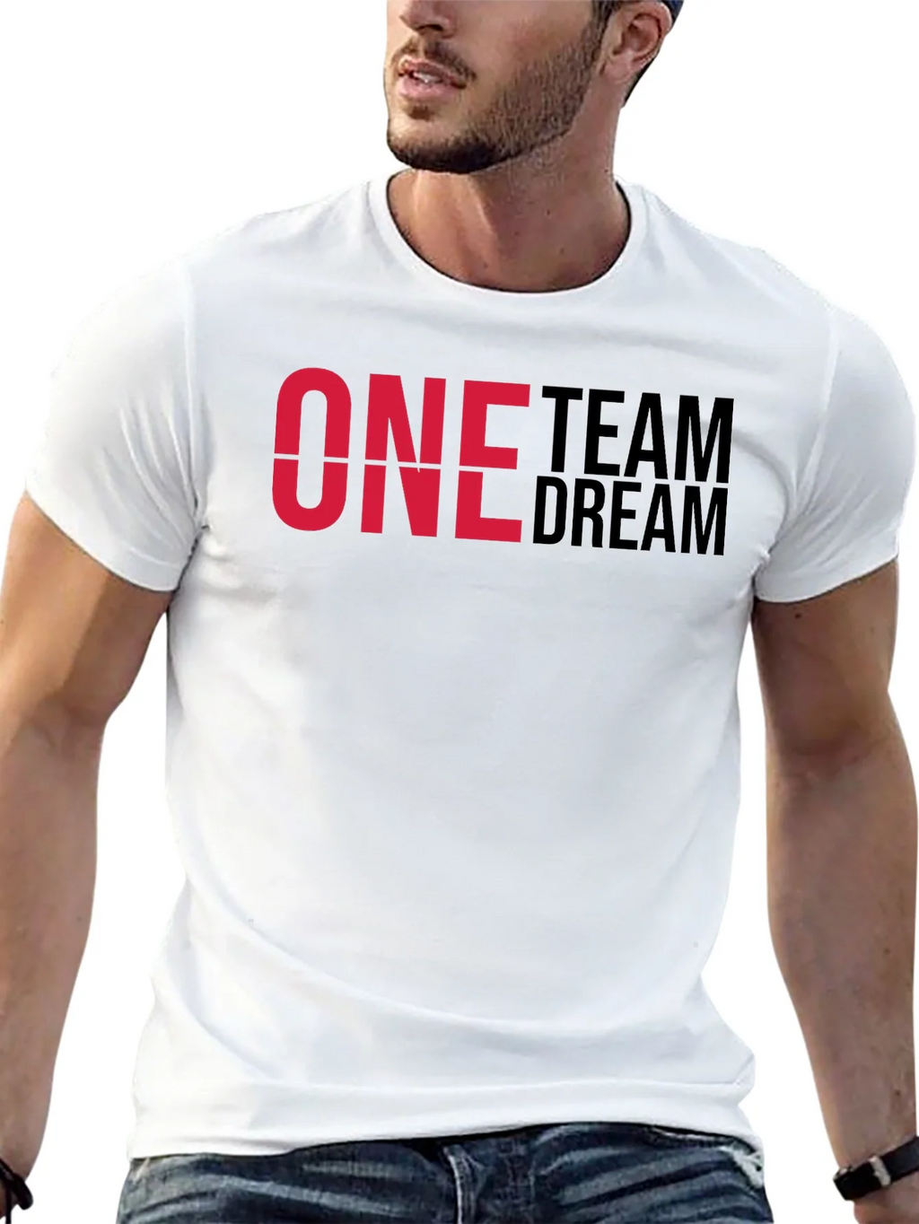 One Team Dream Graphic T-Shirt - Black Cotton Blend product image 10