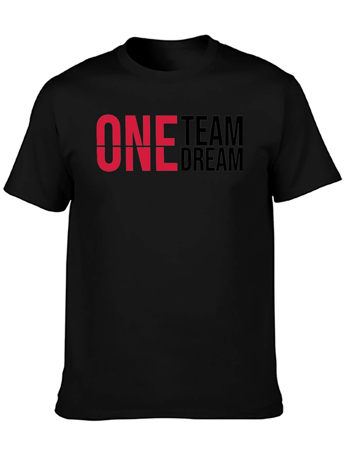 One Team Dream Graphic T-Shirt - Black Cotton Blend product image 3