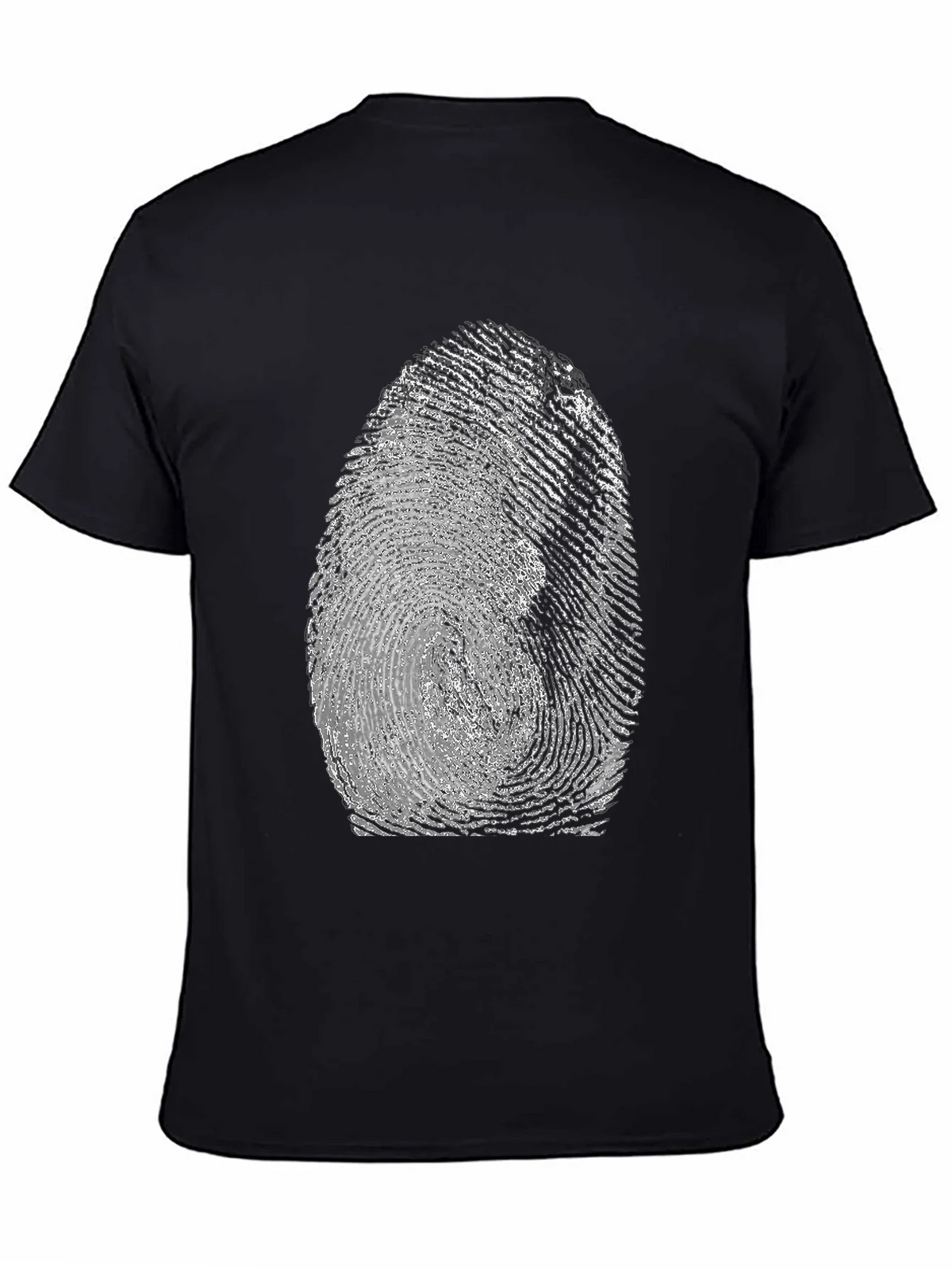 Fingerprint Graphic Tee - Unique Black T-Shirt product image 4