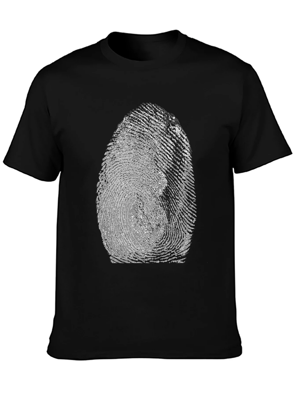 Fingerprint Graphic Tee - Unique Black T-Shirt product image 3